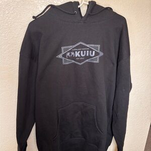 KUIU Black Pullover Hoodie with Light Gray Logo